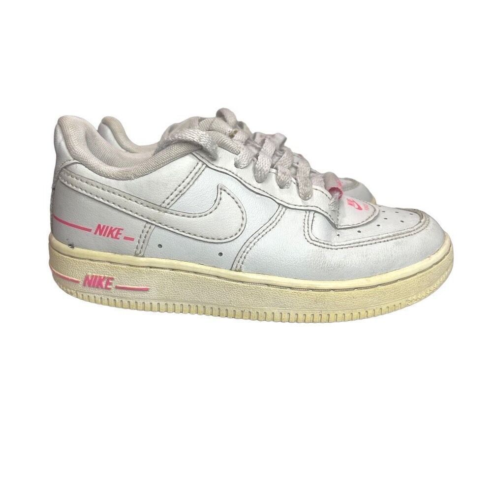 Nike Air Force 1 Multiple Logos Sneakers CJ4113-100 Boys Size 11